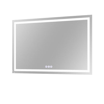 Morden White 40 In. W X 60 In. H LED Rectangle Aluminum Alloy Framed Vanity Wall Mirror