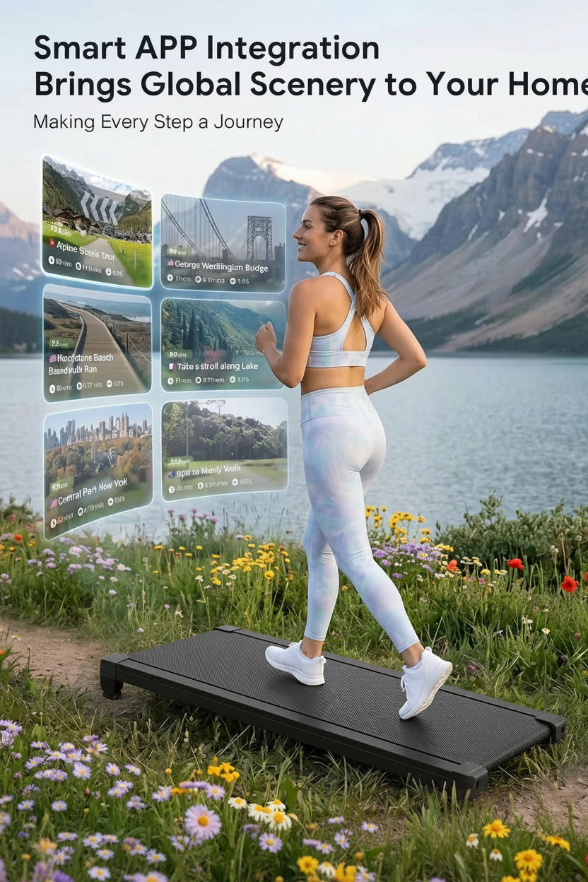 Smart Walking Pad with 12% Incline, Standing Desk Treadmill with 7-Layer Belt, 300Lbs Capacity, Quiet Operation, Workout APP with Track Insights, Remote Control for Home Office