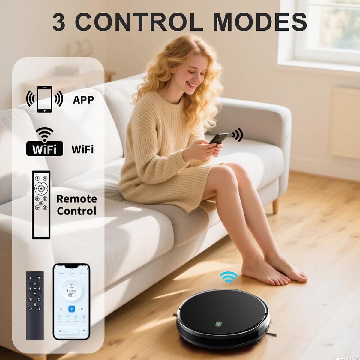 Robot Vacuum and Mop Combo, 2 in 1 Robotic Vacuum Cleaner
