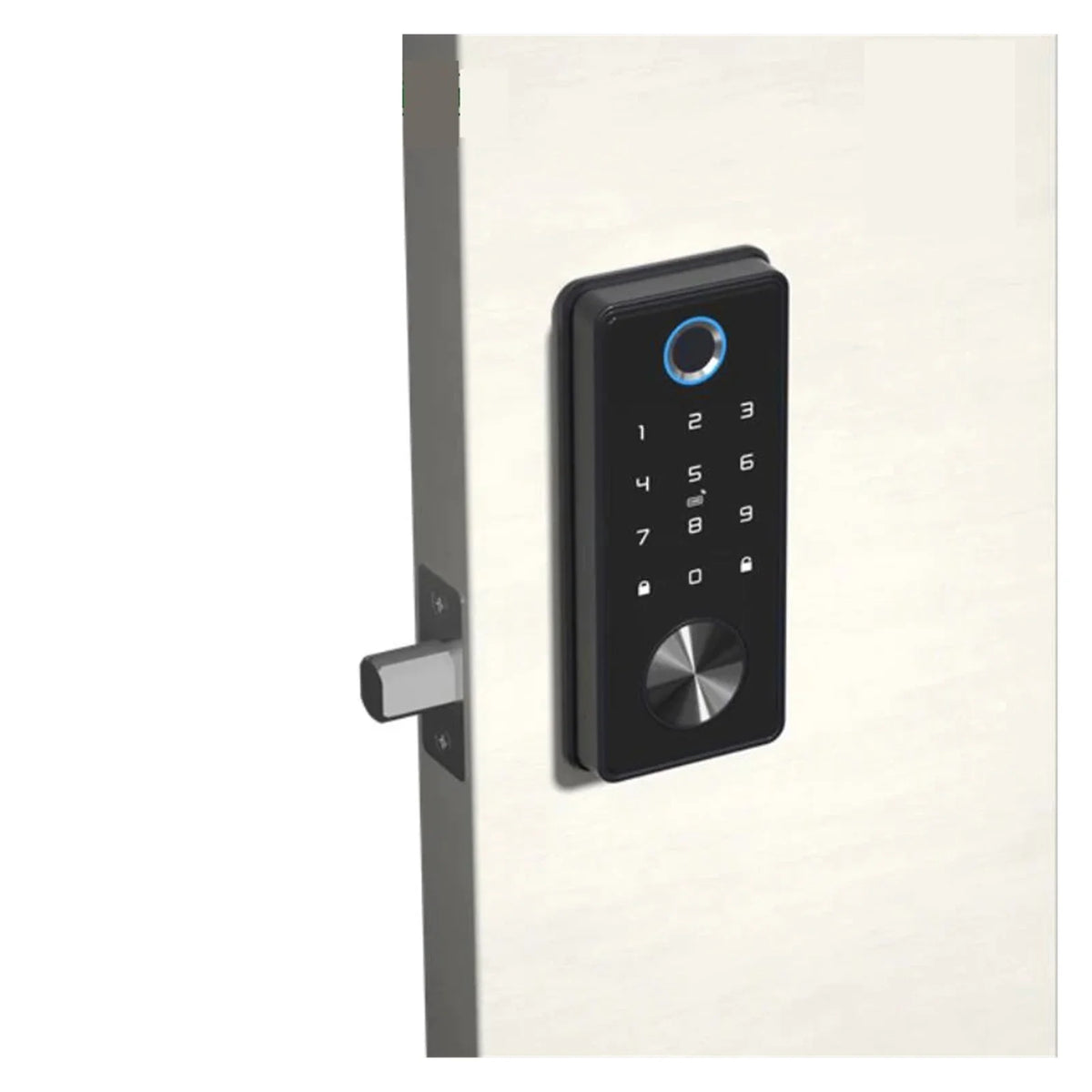 Black TT Lock Deadbolt Ttlock APP Door Lock Smart Card Electronic for Security Mortise Smart Home ,Integrated Smart Home