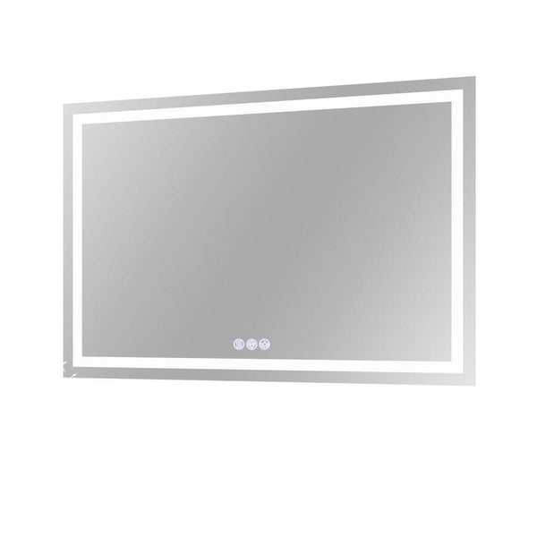 Morden White 40 In. W X 60 In. H LED Rectangle Aluminum Alloy Framed Vanity Wall Mirror
