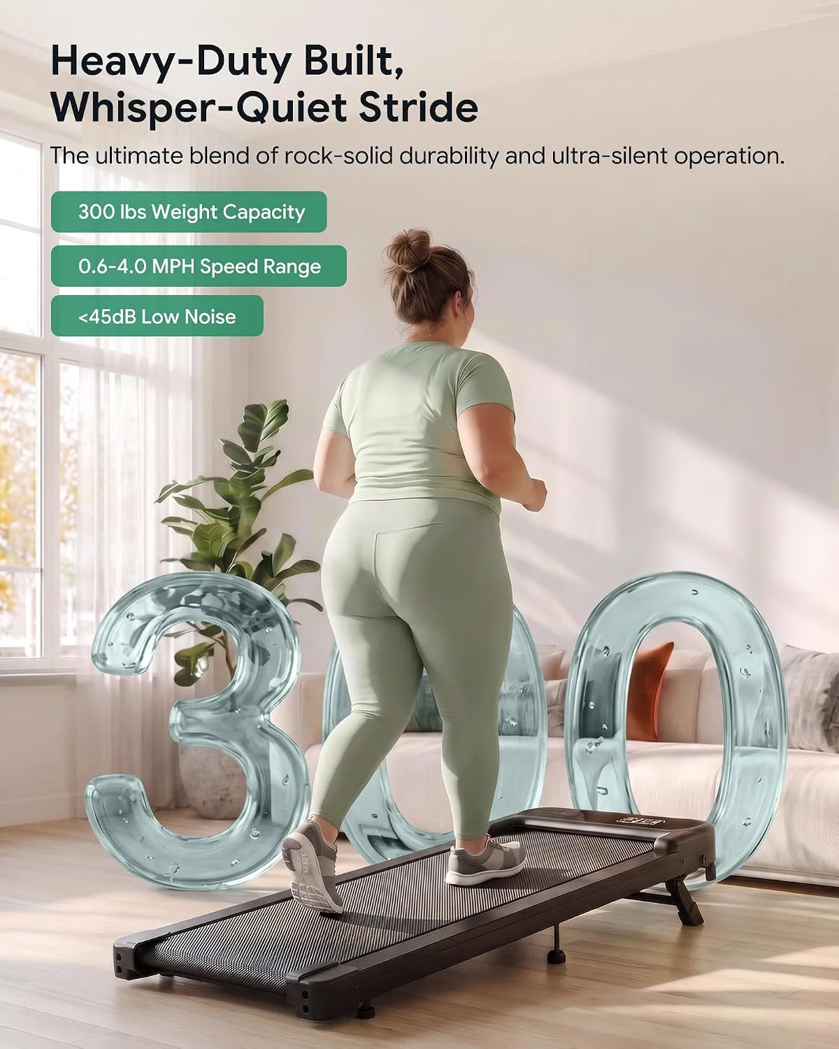 Smart Walking Pad with 12% Incline, Standing Desk Treadmill with 7-Layer Belt, 300Lbs Capacity, Quiet Operation, Workout APP with Track Insights, Remote Control for Home Office