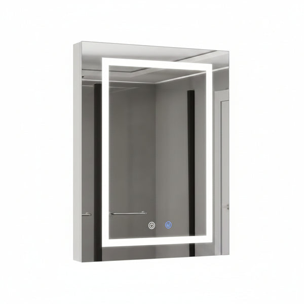 Medicine Cabinet with Mirror Designed for Modern Bathrooms, LED Lighting, Defogging, USB Ports, 24x30 Inch