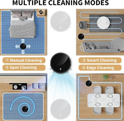 Robot Vacuum and Mop Combo, 2 in 1 Robotic Vacuum Cleaner