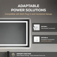 Royalty LED Bathroom Mirror - Backlit & Front Lighted Bathroom Vanity Mirror - anti Fog (48'' X 36'')