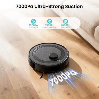 M2 plus Lidar Navigation Robot Vacuum and Mop, 7000Pa Suction, Multi-Floor Mapping, Self-Emptying and Filling, Robot Vacuum for Floors Pet Hair