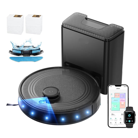 M2 plus Lidar Navigation Robot Vacuum and Mop, 7000Pa Suction, Multi-Floor Mapping, Self-Emptying and Filling, Robot Vacuum for Floors Pet Hair