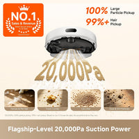 Dreame D20 Air plus Robot Vacuum and Mop, 20,000Pa Powerful Suction