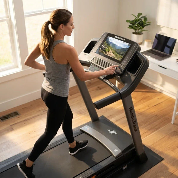 Home Treadmill Built for Connected Workouts, 16" HD Touchscreen, 0-12 MPH Speed, SelectFlex Cushioning